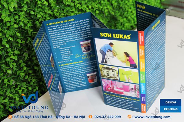 Mẫu tờ rơi A4 gấp 3 sơn LUKAS